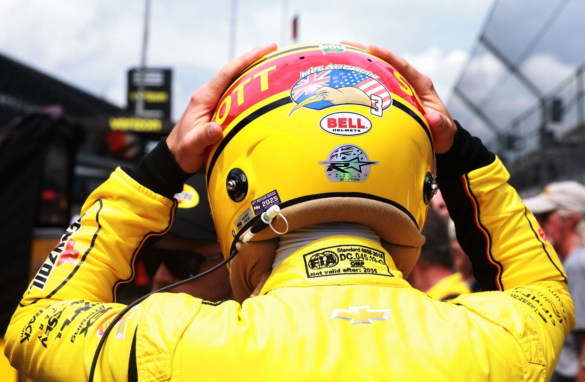 Scott McLaughlin at the practice for the 109th Running of The Indianapolis 500 - Source: Getty